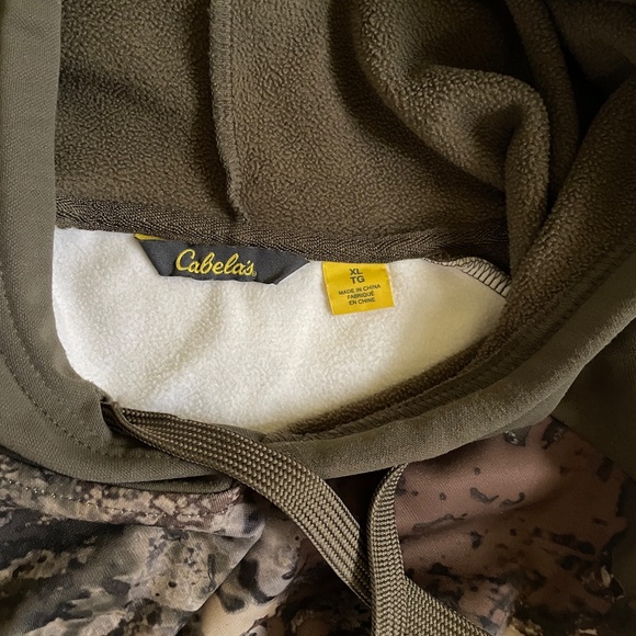 Cabelas Camo Hoodie Pullover Sweatshirt Outdoor Men XL - Picture 6 of 7